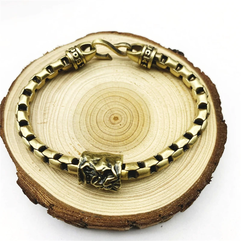 Браслет-цепочка латунный в готическом стиле для мужчин и женщин | Украшения