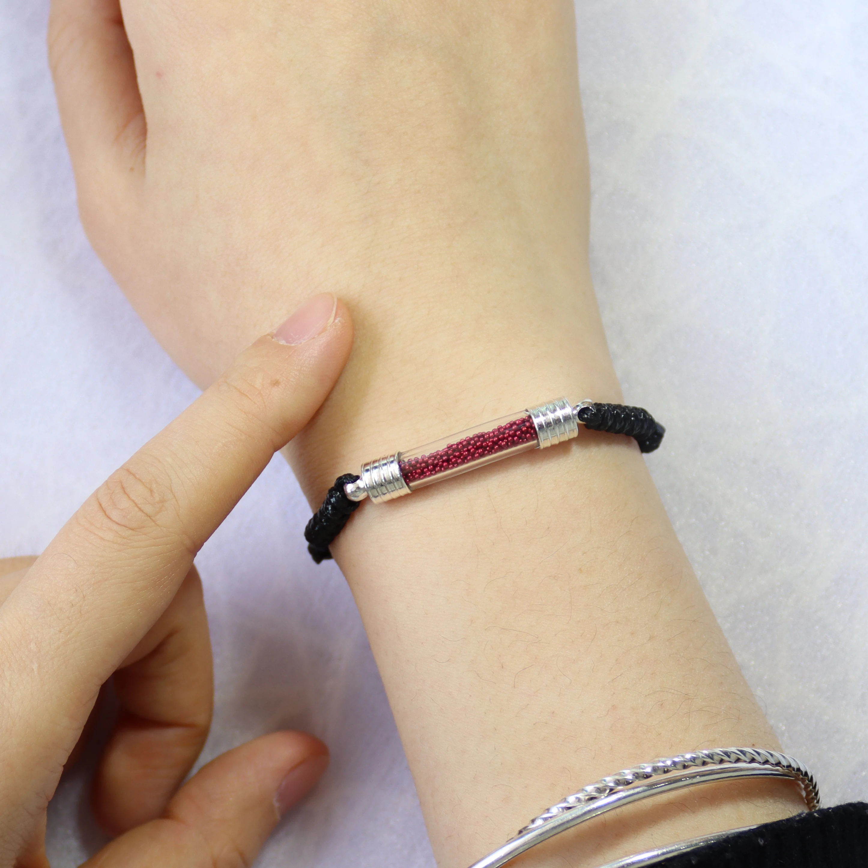 1 шт. 6 мм изогнутые трубчатые браслеты готовые плетеные хлопковые флакон с рисом