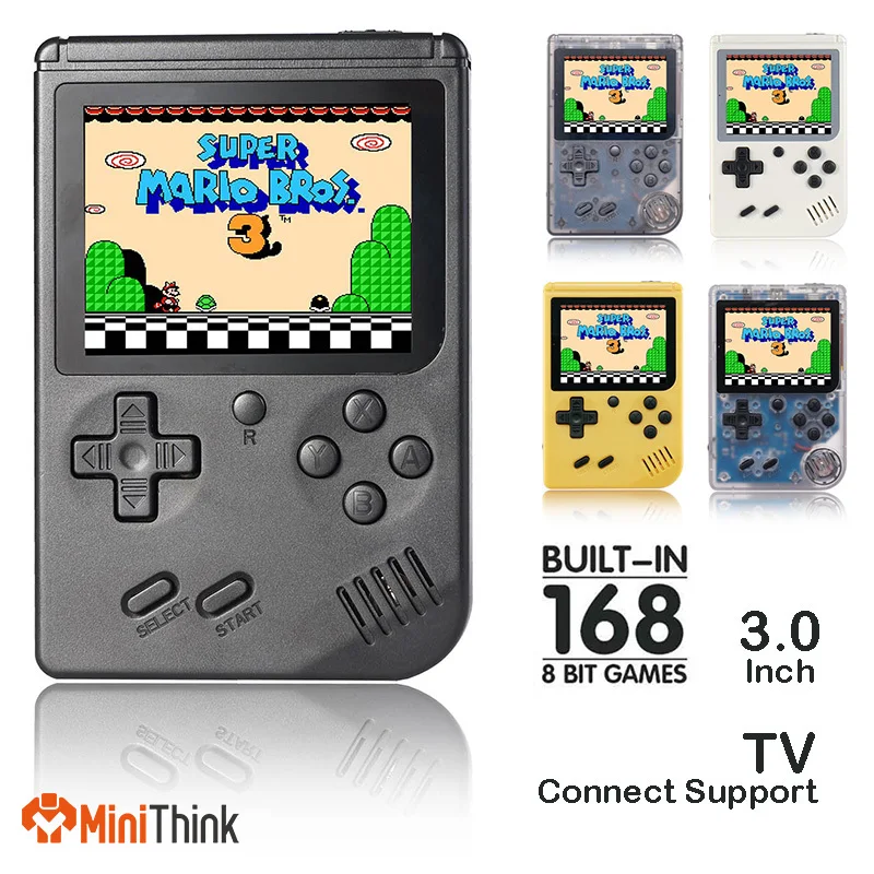 

3.0 Handheld Mini Retro for FCs Portable Video Game Console Player 8 Bit Built-in 168 in 1 Classic Games Gift Kids Pocket TV