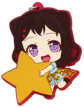 Bang Dream! HHW Afterglow PP Аниме игра Hikawa Hina Maya Yamato Misaki Kanon Seta Kaoru Aoba Moca Mitake Ran резиновый брелок - Цвет: 01 Kasumi Toyama