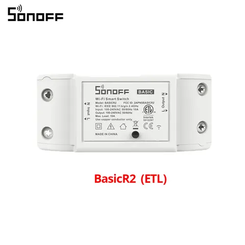 Модуль-коммутатор Itead SONOFF Basic R2, универсальный Wi-Fi таймер выключателя, умный выключатель светильник для умного дома, работа с Alexa