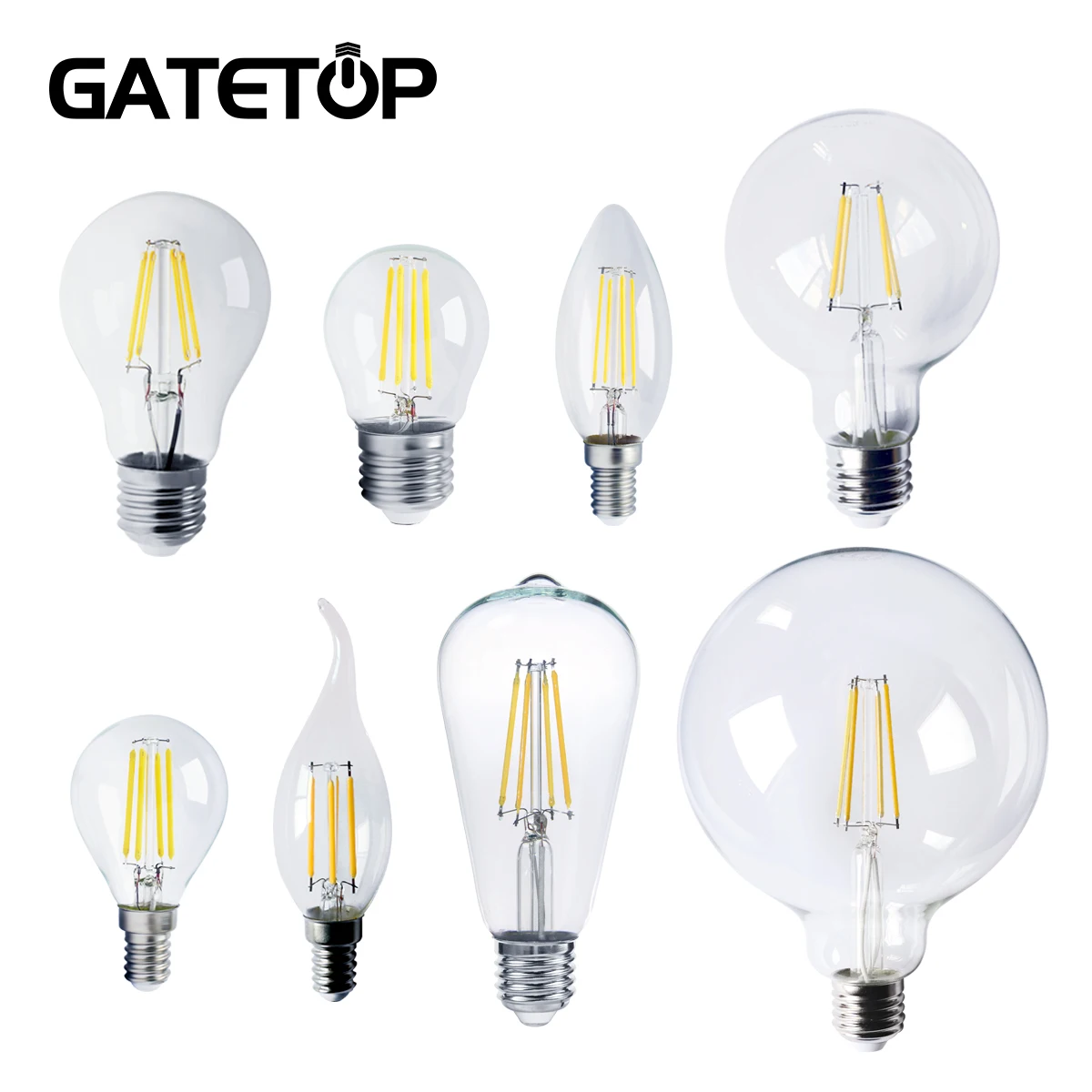 

Led Retro Edison Lamp E14/e27/b22 Clear Glass Bulb Warm Home Decoration Vintage Лампа Накала Lampe En Verre Flexible Lighting