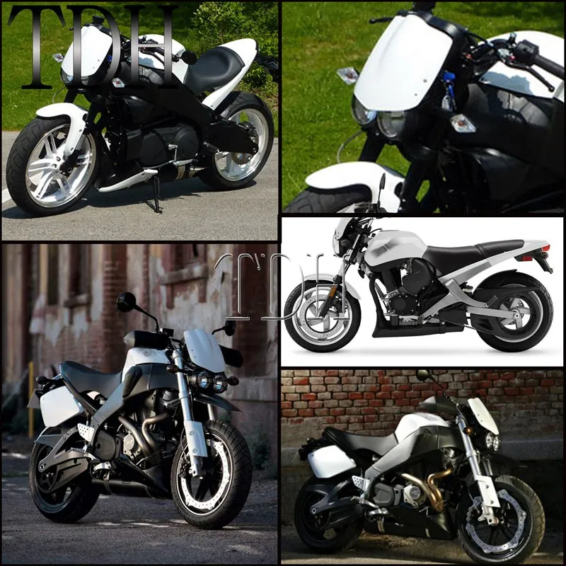 

White Motorcycle Windshield Street Bike Deflector Buell Style Front Headlight Fairing Universal For Harley Honda Suzuki Kawasaki