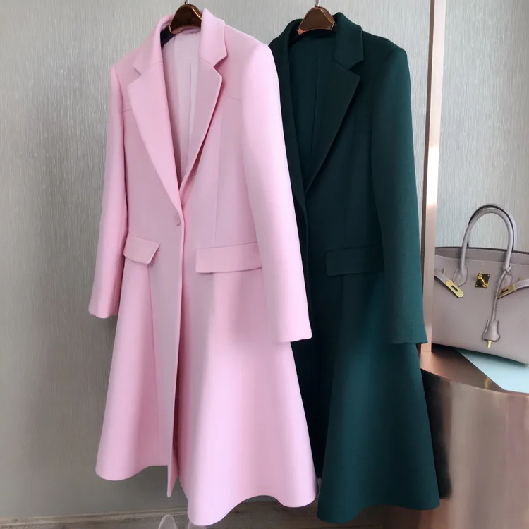 

2016 autumn dress skirt pendulum lady windbreaker long temperament lady's coat coat of cultivate one's morality