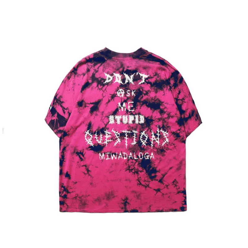 

Tie dye tshirt Hip Hop Streetwear Tshirt Harajuku Summer Cotton Tops Tees mens clothing woman tshirts ULS05