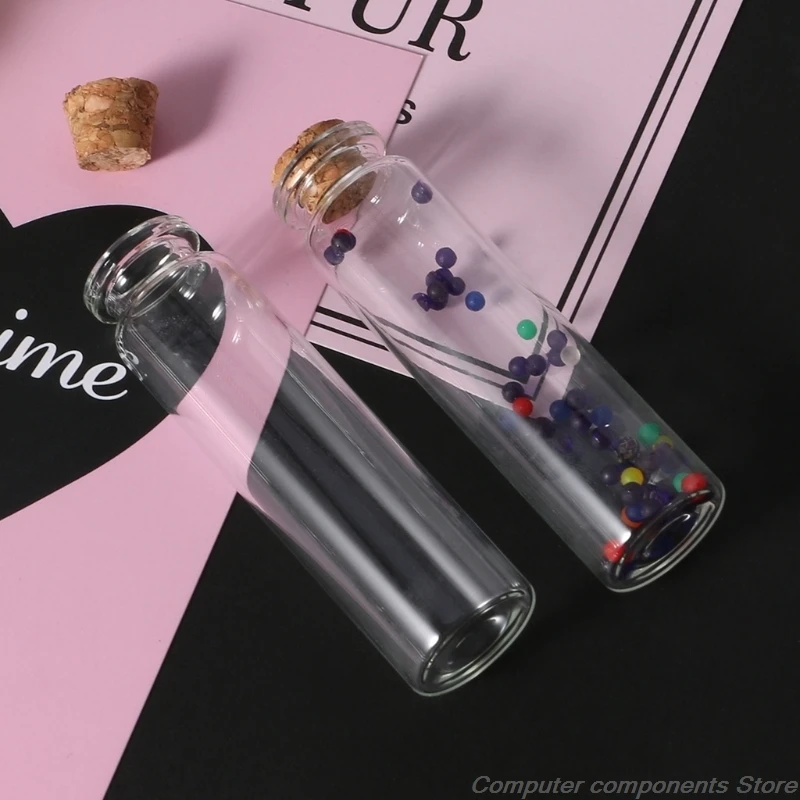 

10pcs Mini Glass Wish Bottle Vial with Cork Stopper Storage Pendant 20mL F05 21 Dropshipping