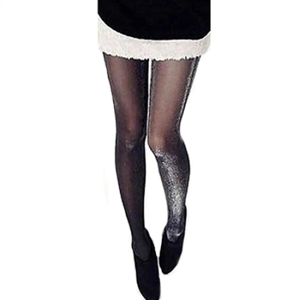 

Women Fashion Comfortable Shiny Over Knee Long Socks Glitter Glossy High Tights Stockings See-through Sexy Attractive Slim