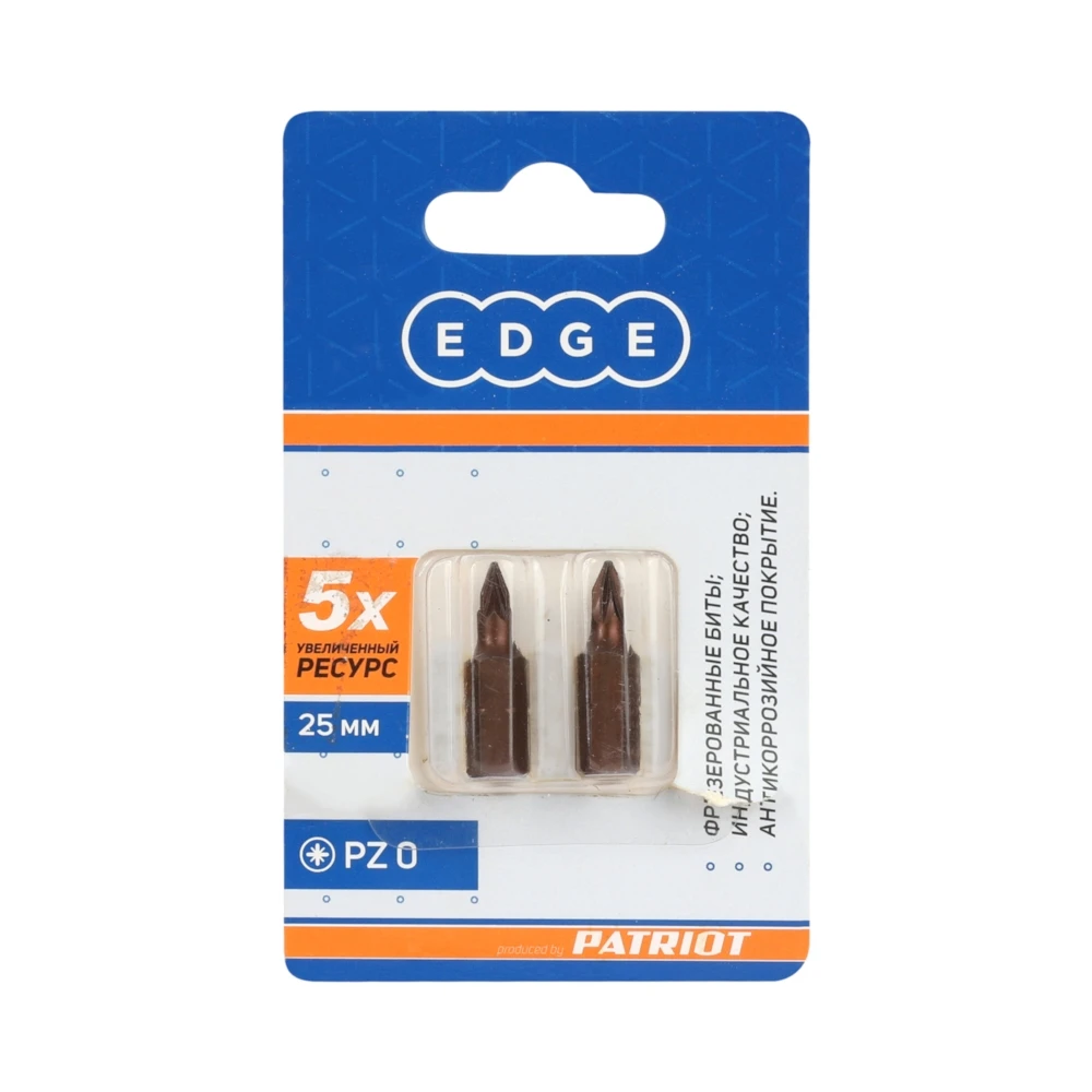 Бита EDGE by PATRIOT PZ0 сталь S2 длина 25 мм 3шт в блистере 818010011 |