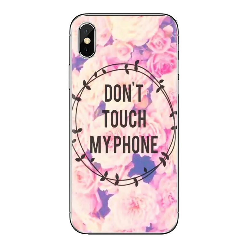 TPU Skin Cover For Samsung Galaxy S2 S3 S4 S5 MINI S6 S7 edge S8 S9 Plus Note 2 3 4 5 8 Coque Fundas don't touch my phone Poster |