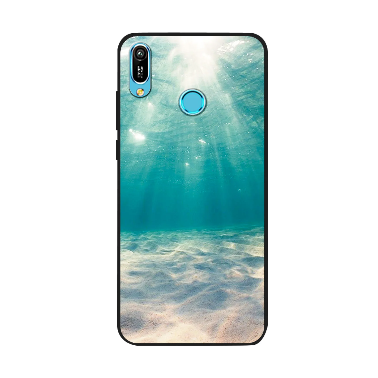 Чехол для Huawei Honor 8A силиконовая Мягкая задняя крышка из ТПУ с милым пейзажем чехол