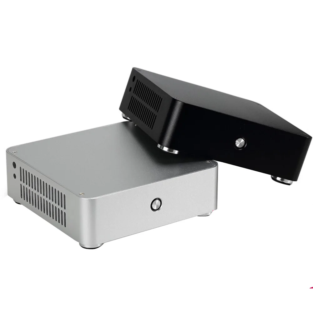 

E-H60 Aluminum Alloy Horizontal Computer Case Without Power Supply Office Slim Home Audio Cooling Gaming HTPC Chassis Mini ITX