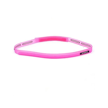 Розовый Силиконовая направляющая Налобная повязка sweatband эластичные повязки на голову наружные спортивные наушники спортивная повязка силиконовая направляющая пот голова - Цвет: Розовый