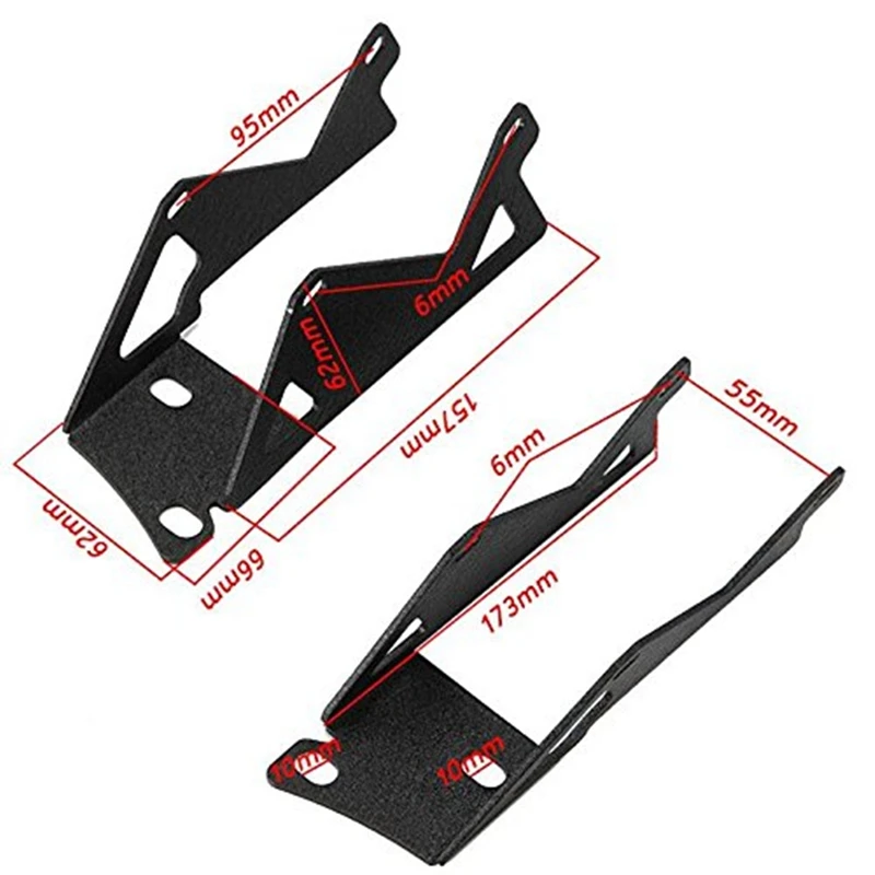 1Pair Car Dual Lower Windshield LED Light Mounts Brackets Kit for Cube 07-16 Jeep JK Wrangler | Автомобили и мотоциклы