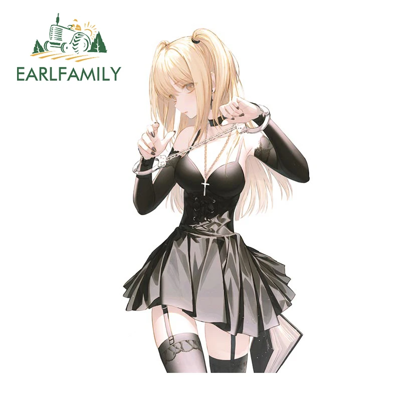 

EARLFAMILY 13cm x 3.8cm for Misa Amane Car Sticker Personality Anime Decal Creative Refrigerator Bumper Windows Car Accessories