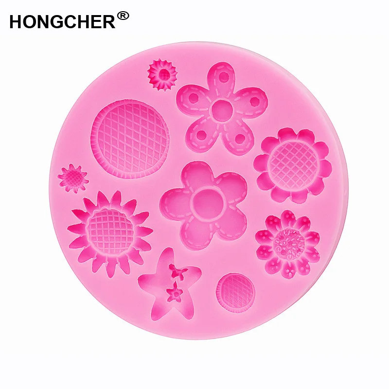 Форма для выпечки силиконовая в форме подсолнуха хризантемы морской звезды | Дом