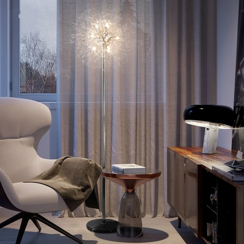 Современная простая Хрустальная Напольная Лампа в стиле Ins вертикальная лампа