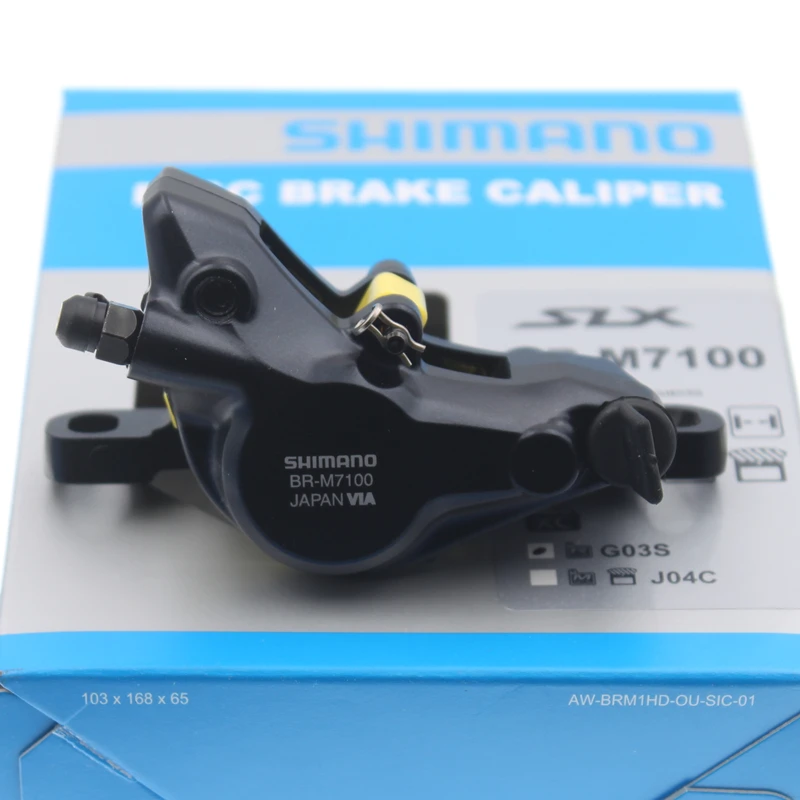 Рычаг гидравлического тормоза SHIMANO SLX BL-M7100 и зажим BR-M7100 с колодками J04C BR-M7120 N04C