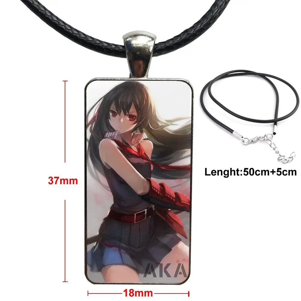 Akame Ga Kill Anime Zerochan For Lovers Girl Friend Best Gift Glass Pendant Necklace Handmade Half Rectangle | Украшения и
