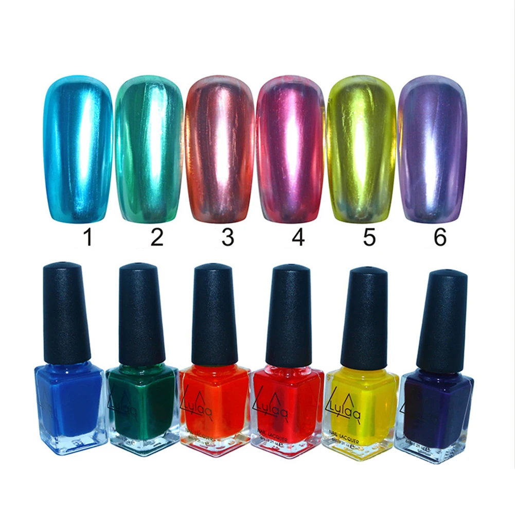 2017 Новый тренд 4 шт зеркальный эффект цвета хрома металлик серебро лак для ногтей