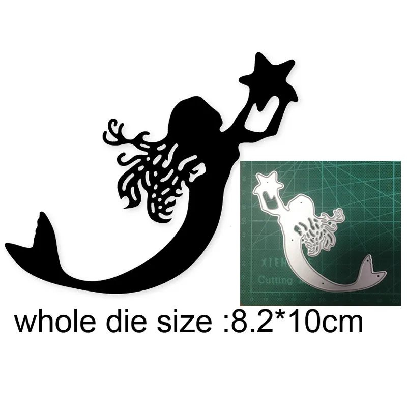 

Metal cutting dies cut die mold Mermaid Star decoration DIY Scrapbooking dies paper craft knife mould blade punch stencils dies