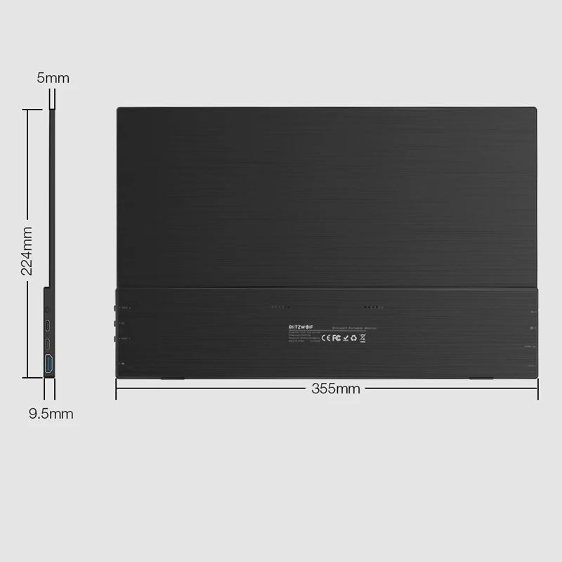 BlitzWolf BW-PCM5 15.6 Inch Touchable Portable Computer Monitor Gaming Display Screen for Smartphone Tablet Laptop Game Console |