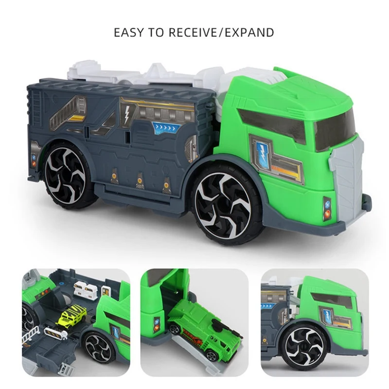 

Kids Large Dinosaur Storage Engineering Vehicle Toy Set Inertial Tractor DIY Parking Lot Car Educational Toys Children's Gifts