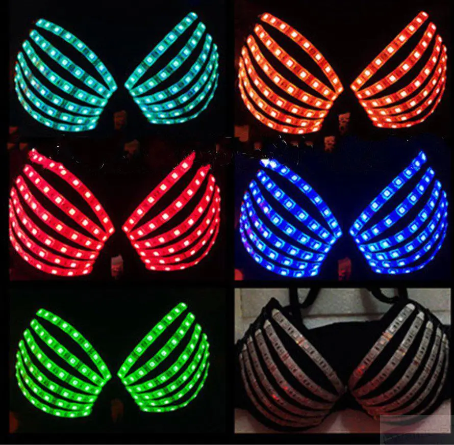 Карнавальные светящиеся костюмы Дискотека LED жилет плащ для женщин Робот танец led