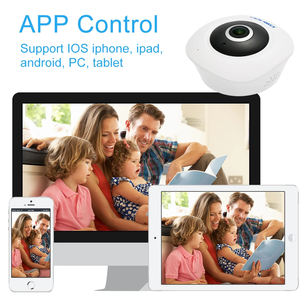 Беспроводная панорамная IP камера OWSOO 360 градусов 960P Wi Fi объектив 1 44 мм|Камеры
