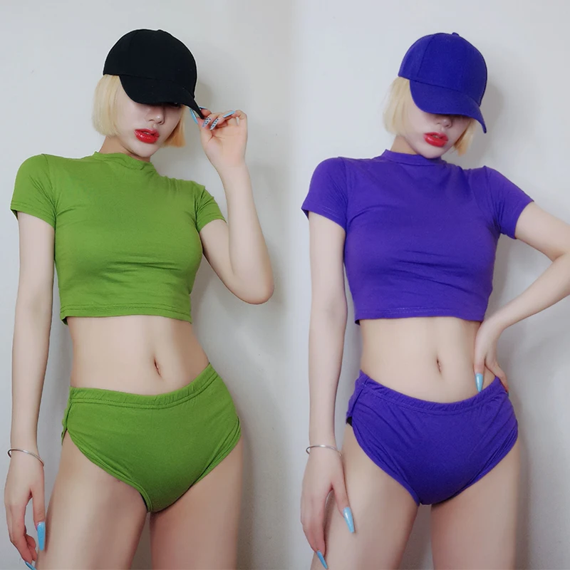 

Hip Hop Jazz Dance Clothing Sexy Outfits For Women Female DJ Nightclub DS Gogo Dance Performance Street Dance Clothing DQS5081