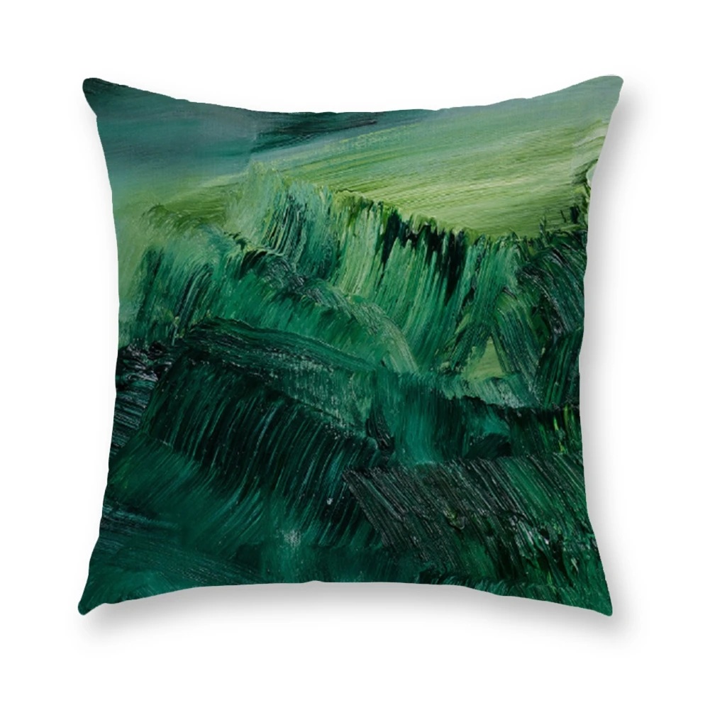 

18" Mountain Range Short Plush Pillow Case Throw Cushion Cover Living Room Home Sofa Car Decor