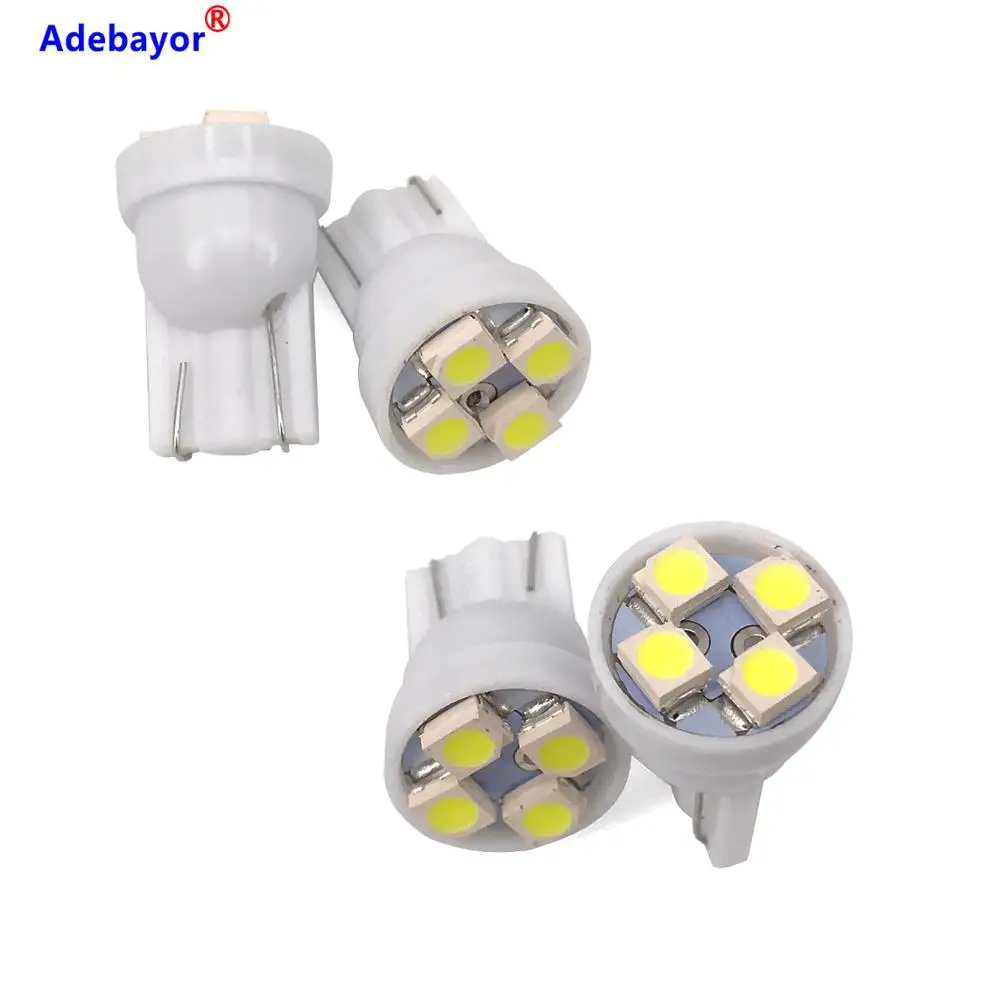 1000 шт. T10 194 W5w 4 SMD 3528 1210 автомобильная светодиодная лампа белого Wholelsaes