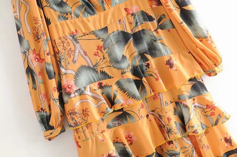Hh85-2617 Европейская и американская мода платье с принтом женское vestidos de verano летнее |