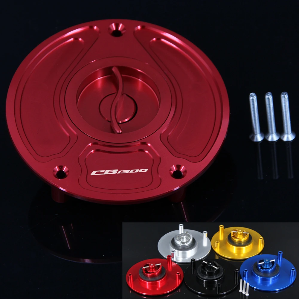 

CNC Алюминиевые бесключевые аксессуары для мотоциклов крышка топливного бака бензобака Крышка для Honda CB1300 / CB1300S CB 1300 2000 до выше