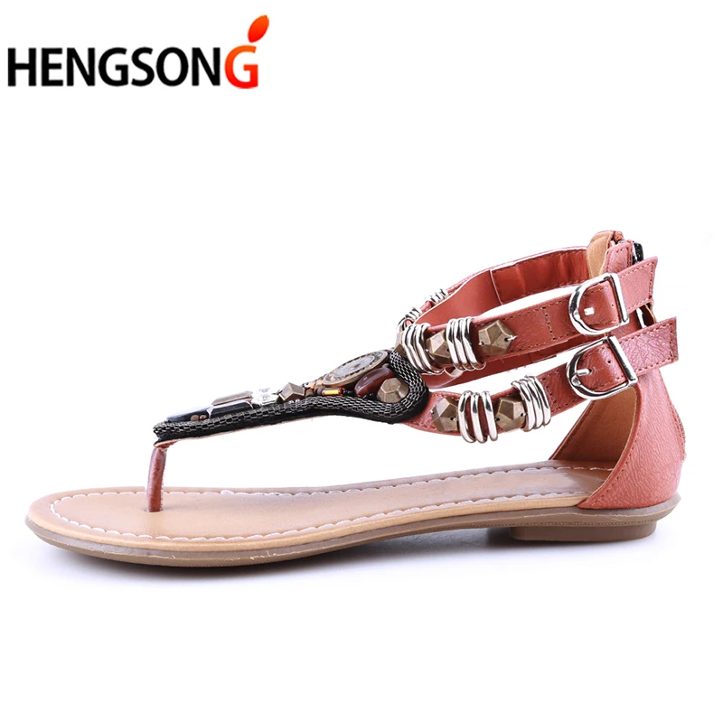 Богемные летние женские сандалии большой размер 44 45 женская обувь 2020 вьетнамки