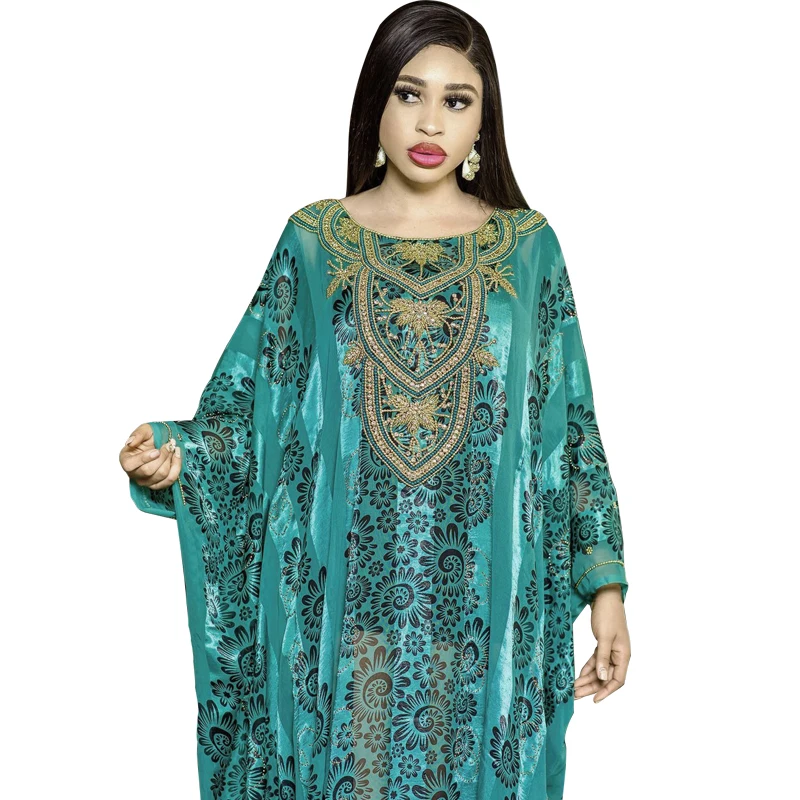 

African Dresses For Women Diamonds Traditional Dashiki Boubou Robe Africaine Femme Long Maxi Dress Africa Clothes Muslim Abaya