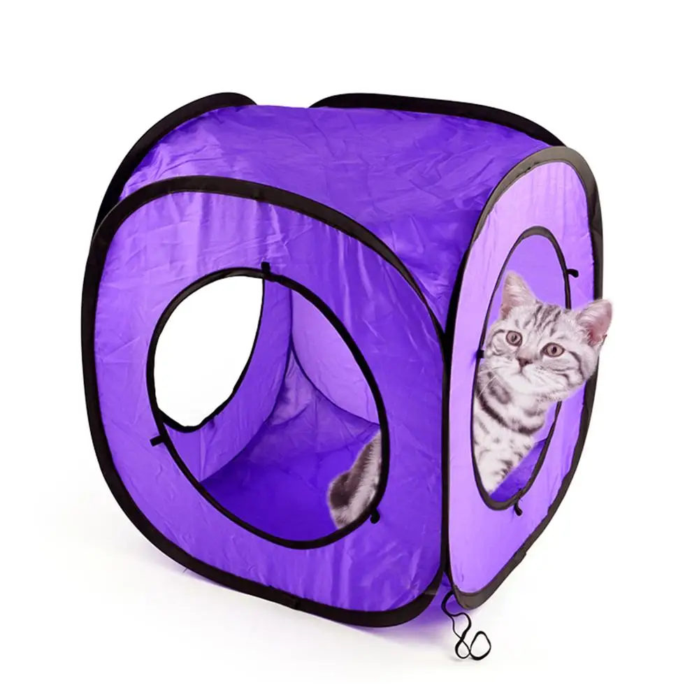 M Лидер продаж 2/3/4/5 отверстий 14 цветов Складная Pet туннель для кошек для дома и улицы для домашних животных кота обучающая игрушка для кошки; тапочки с кроликом; шлёпанцы для игровой туннель трубки - Цвет: M