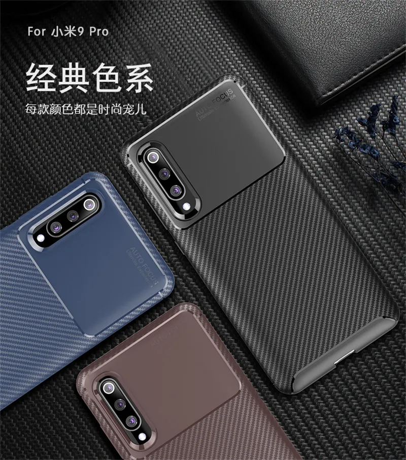 for xiaomi mi 9 pro case xiaomi mi 9 pro 5g bumper soft carbon fiber protective back cover for xiaomi mi 9 pro phone case 6 39 free global shipping