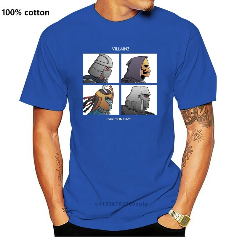 

Villainz Cartoon Days Demon Days Parody Black T-Shirt Shredder Skeletor Mumm-Ra 2Xl 42Xl Tee Shirt
