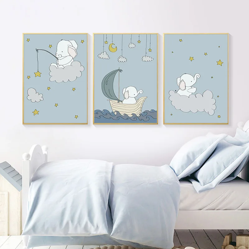 С рисунками из мультфильма Плакаты слон для детской комнаты настенный