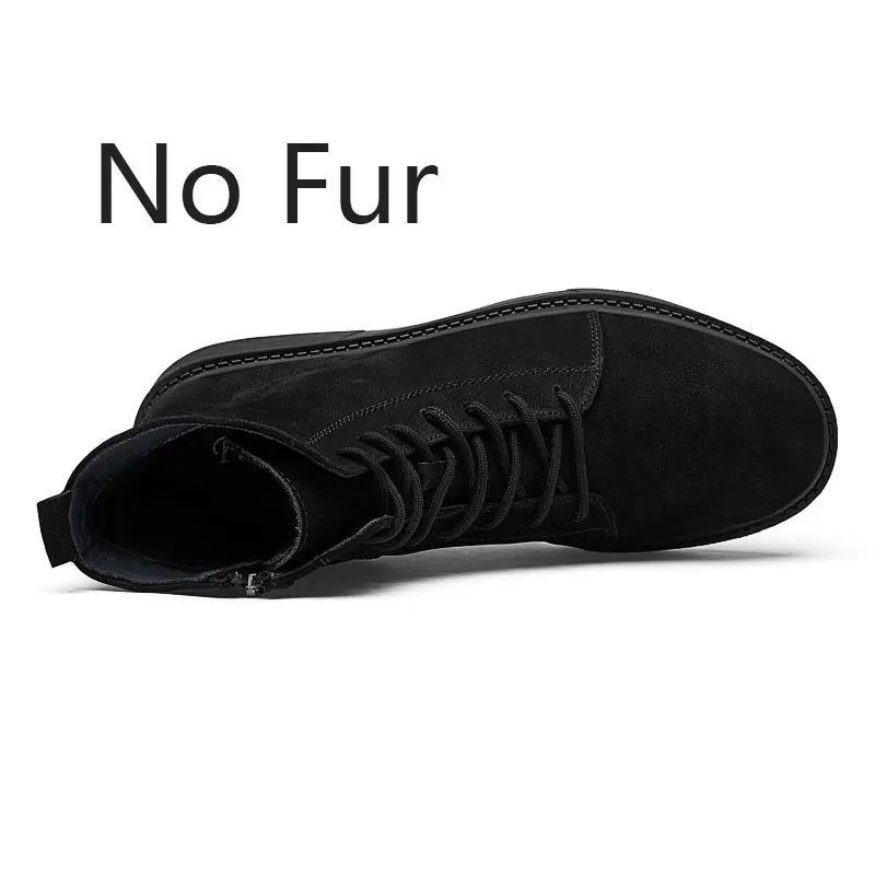 Мужские высокие ботинки из натуральной кожи Осенняя мужская обувь Высокие