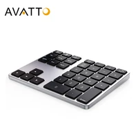 avatto aluminum alloy 35 keys bluetooth wireless numeric keypaddigital keyboard for windowsiosmac osandroid tablet laptop pc