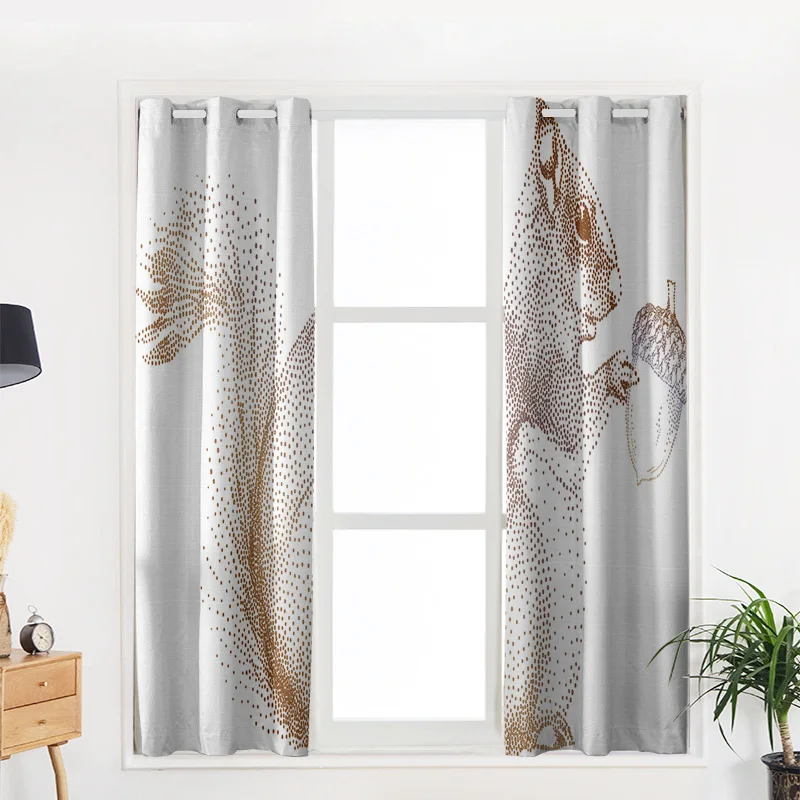 Коричневые точечные белки сосновые конусные шторы для животных панель кухни