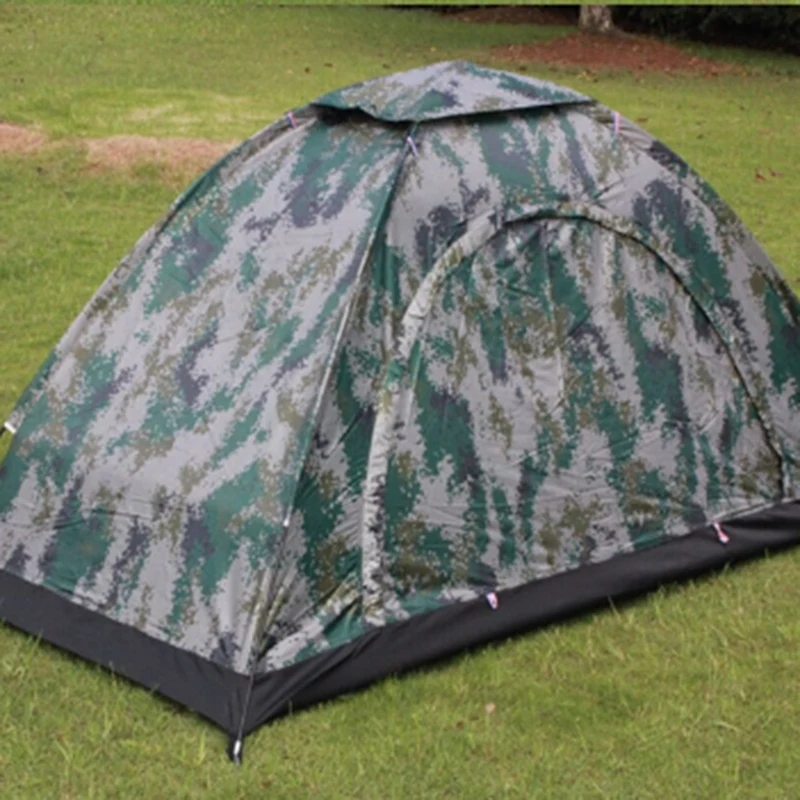 

Waterproof Camping Tent Polyester Fabric Single Layer Tent for Outdoor Travel Hiking