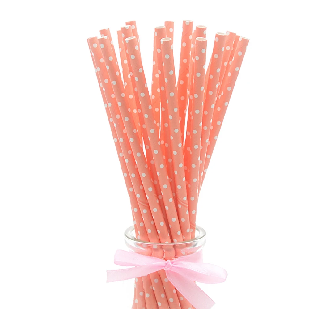 25 шт. бумажные соломинки для питья украшения 1-го дня рождения детские взрослых
