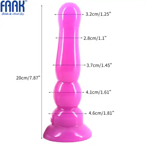 FAAK Анальная пробка 5 анальные шарики Секс-игрушки для Для мужчин длиной 20 см большой фаллоимитатор Для женщин Для мужчин мягкий мастурбатор ...