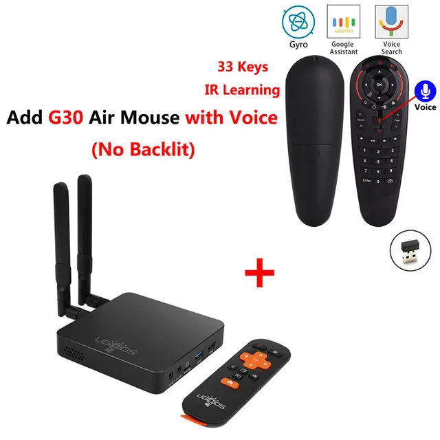 AM6 add G30S UGOOS AM6 Amlogic S922X Smart Android 9,0 ТВ приставка DDR4 2 Гб ОЗУ 16 Гб ПЗУ 2,4G 5G WiFi 1000M LAN Bluetooth 4K HD OTA медиаплеер - Цвет: AM6 add G30S