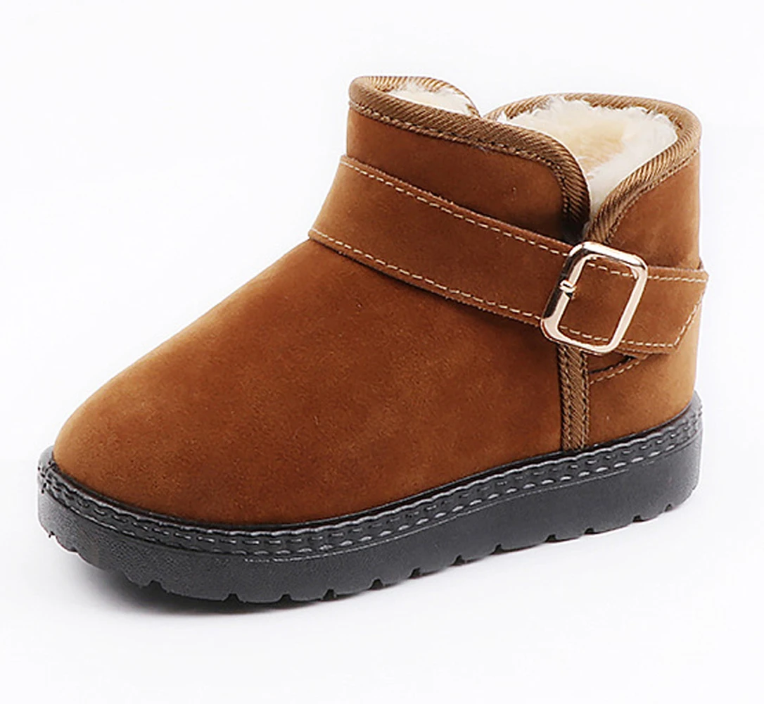 Botas de nieve para ni&ntilde;os y ni&ntilde;as, correa de hebilla antideslizantes con zapatos de invierno, (Ni&ntilde;os Peque&ntilde;os)-2