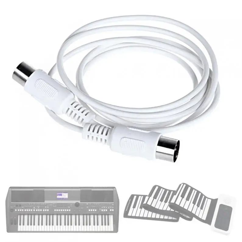

1.5m/4.9ft 3m/ 9.8ft MIDI Extension Cable 5 pin male to 5 pin male Electric Piano Keyboard Instrument PC Cable