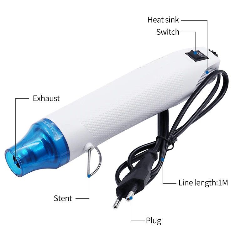 Мини Heteluchtpistool Draagbare Warmte пистолет для DIY тиснение Krimpfolie Drogen Verf 300 Вт