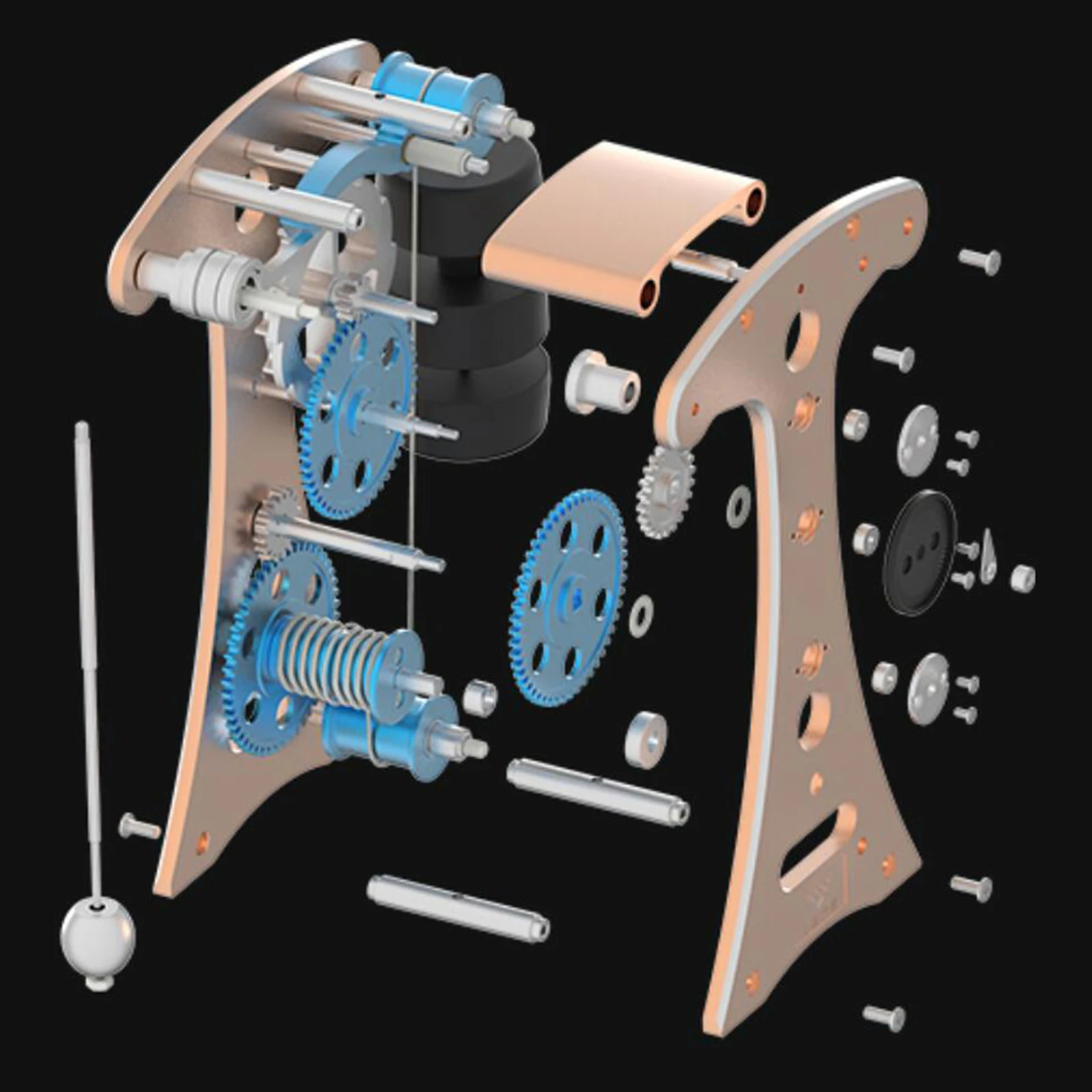 

All-metal 3D Pendulum Clock Alloy Assembled Model Toy,The Process of Independent Creation is More Interesting